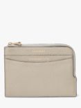 Aspinal of London Pebble Leather Zipped Travel Wallet, Dove Grey