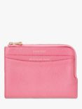 Aspinal of London Pebble Leather Zipped Travel Wallet, Candy Pink