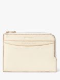 Aspinal of London Pebble Leather Zipped Travel Wallet, Ivory