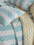 Laura Ashley Lillim Stripe Cushion, Seaspray/Ochre