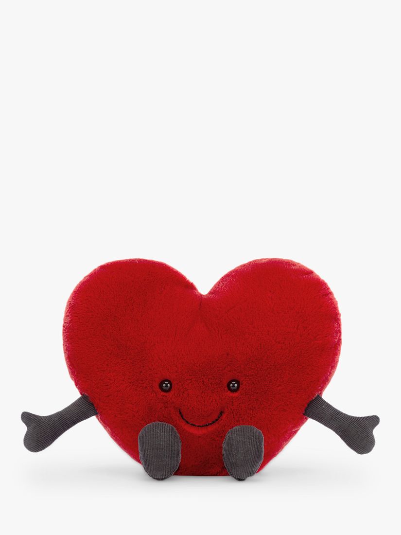 Jellycat Amuseable Large Heart Soft Toy, Red
