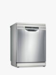 Bosch Series 4 SMS4EKI06G Freestanding Dishwasher, Silver Inox