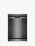 Siemens iQ300 SN23EC03ME Freestanding Dishwasher, Black Steel