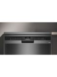 Siemens iQ300 SN23EC03ME Freestanding Dishwasher, Black Steel