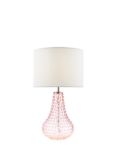 Där Kristina Textured Glass Table Lamp, Pink