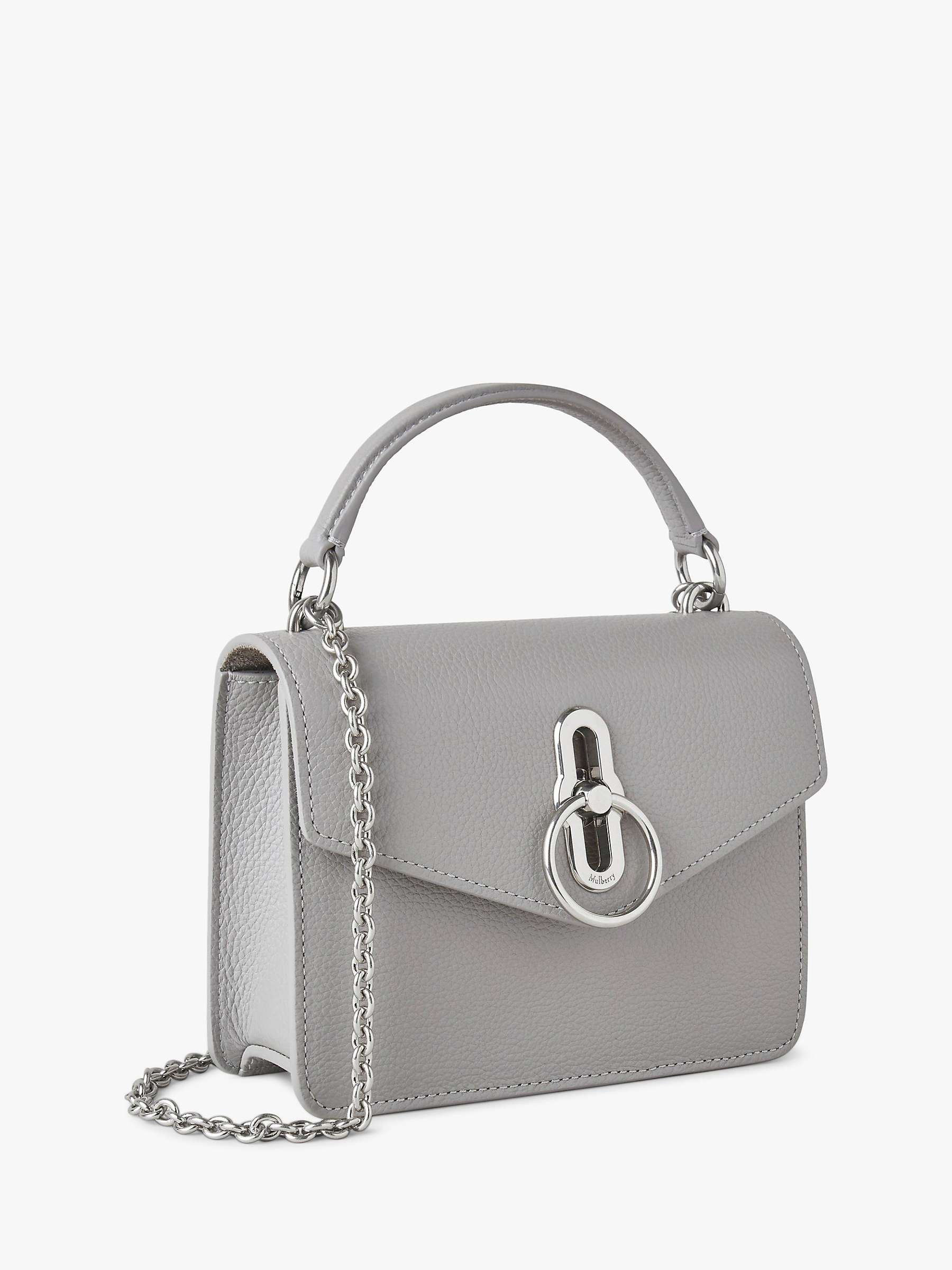 Buy Mulberry Small Amberley Small Classic Grain Leather Crossbody Bag, Pale Grey Online at johnlewis.com