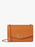 Mulberry Small Darley Small Classic Grain Leather Clutch Bag, Sunset