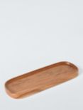 John Lewis Shallow Oblong Acacia Wood Serving Dish, 40cm, Natural