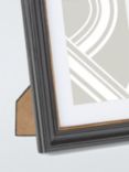 John Lewis Georgian Wood Photo Frame & Mount, 4 x 6" (10 x 15cm), Black/Gold