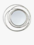 Gallery Direct Harrison Round Metal Frame Wall Mirror, 66cm, Silver