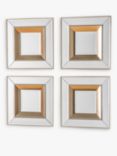 Gallery Direct Phantom Square Frame Wall Mirror, Set of 4, 36cm, Gold