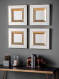 Gallery Direct Phantom Square Frame Wall Mirror, Set of 4, 36cm, Gold