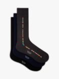 Paul Smith Side Stripe Socks, Pack of 3, Multicolour