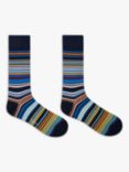 Paul Smith Circles/Stripes Ankle Socks, Blue, One Size