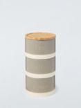 John Lewis Dipped Glaze Tea Coffee Sugar Caddy Stack, Grey