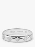 Daisy London Star Engraved Band Ring, Silver