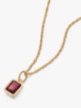 Daisy London Birthstone Pendant Necklace, Gold/Garnet