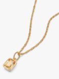 Daisy London Birthstone Pendant Necklace, Gold/Citrine