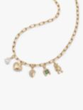Daisy London x Shrimps Charm Chunky Chain Necklace, Gold