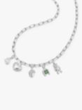Daisy London x Shrimps Charm Chunky Chain Necklace, Silver