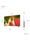 LG OLED77B46LA (2024) OLED HDR 4K Ultra HD Smart TV, 77 inch with Freeview Play/Freesat HD & Dolby Atmos, Rocky Black