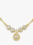 Milton & Humble Jewellery Second Hand 14ct Yellow Gold Pave Diamond Collar Necklace