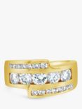 Milton & Humble Jewellery Second Hand 14ct Yellow Gold Diamond Wrap Ring, Gold