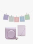 Instax Accessory Kit for Instax Mini 12 with Camera Case, Photo Album, 10 Pack of Photo Cards & Hanging Twine with Pegs, Lilac Purple