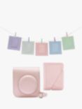 Instax Accessory Kit for Instax Mini 12 with Camera Case, Photo Album, 10 Pack of Photo Cards & Hanging Twine with Pegs, Blossom Pink