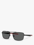 Scuderia Ferrari FZ5001 Men's Square Sunglasses, Matte Black/Black