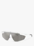 Scuderia Ferrari FZ6001 Men's Wrap Sunglasses, Transparent Grey