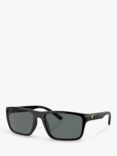 Scuderia Ferrari FZ6003U Men's Polarised Rectangular Sunglasses, Black/Black