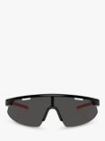 Scuderia Ferrari FZ6004U Men's Wrap Sunglasses, Black