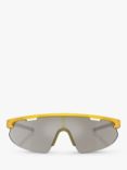 Scuderia Ferrari FZ6004U Men's Wrap Sunglasses, Opal Matte Yellow