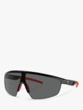 Scuderia Ferrari FZ6005U Men's Wrap Sunglasses, Black