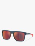 Scuderia Ferrari FZ60065 Men's Square Sunglasses, Opal Blue/Red