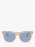 Ray-Ban RB0502S Wayfarer Sunglasses, Opal Beige/Honey