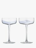 Anton Studio Designs Wave Coupe Cocktail Glass, Set of 2, 250ml, Silver
