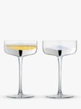 Anton Studio Designs Wave Coupe Cocktail Glass, Set of 2, 250ml, Silver