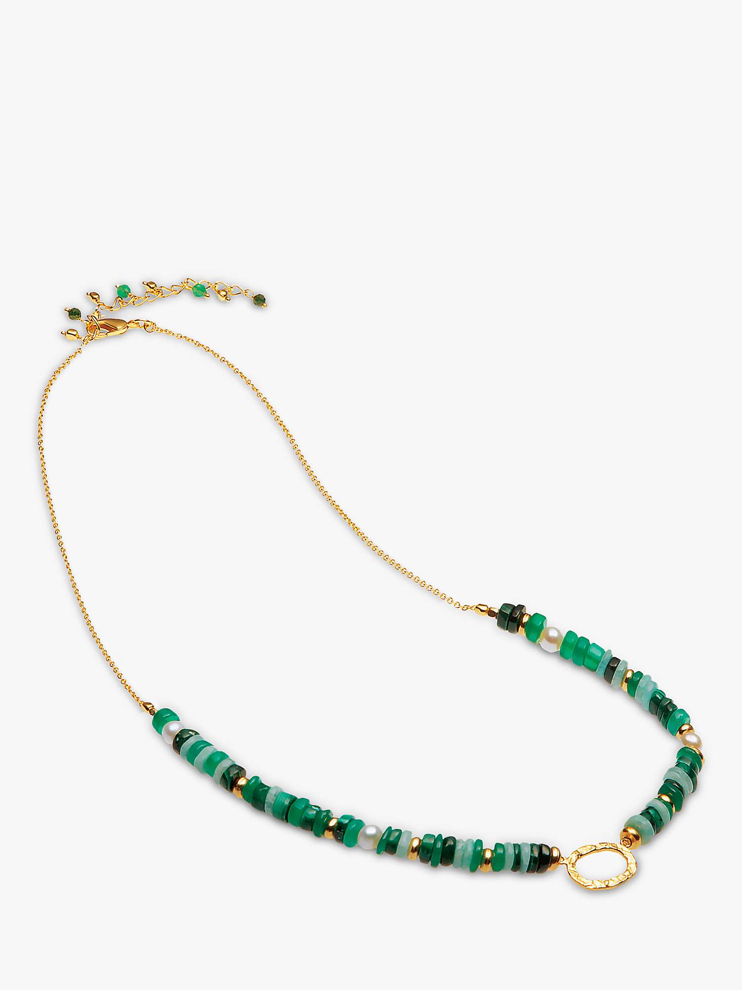 Buy Sarah Alexander Byzantine Gemstone Beaded Necklace, Gold Online at johnlewis.com