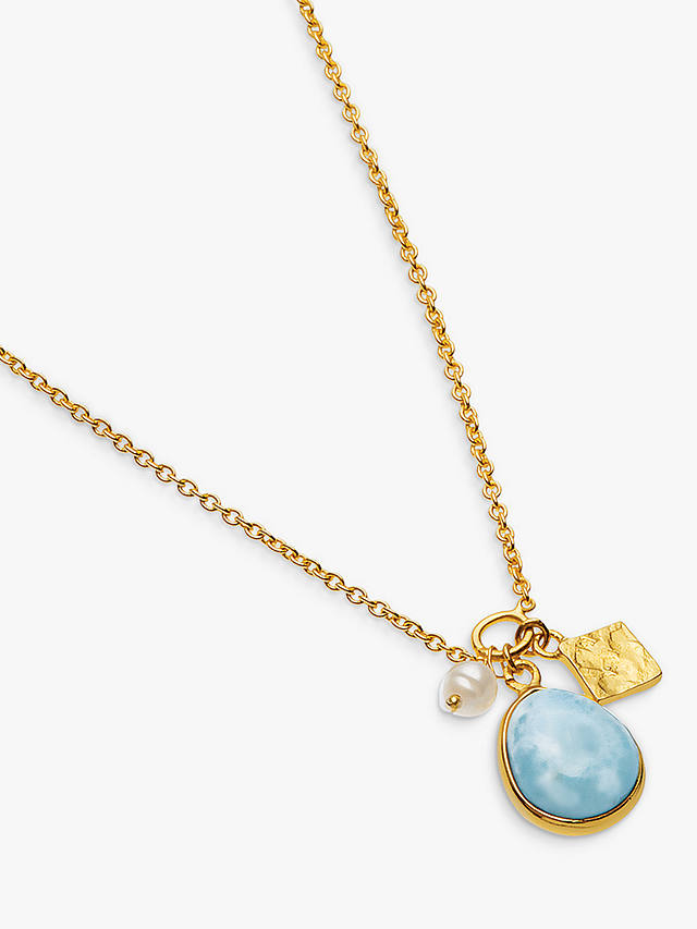 Sarah Alexander Cool Tides Gemstone Pendant Necklace, Gold