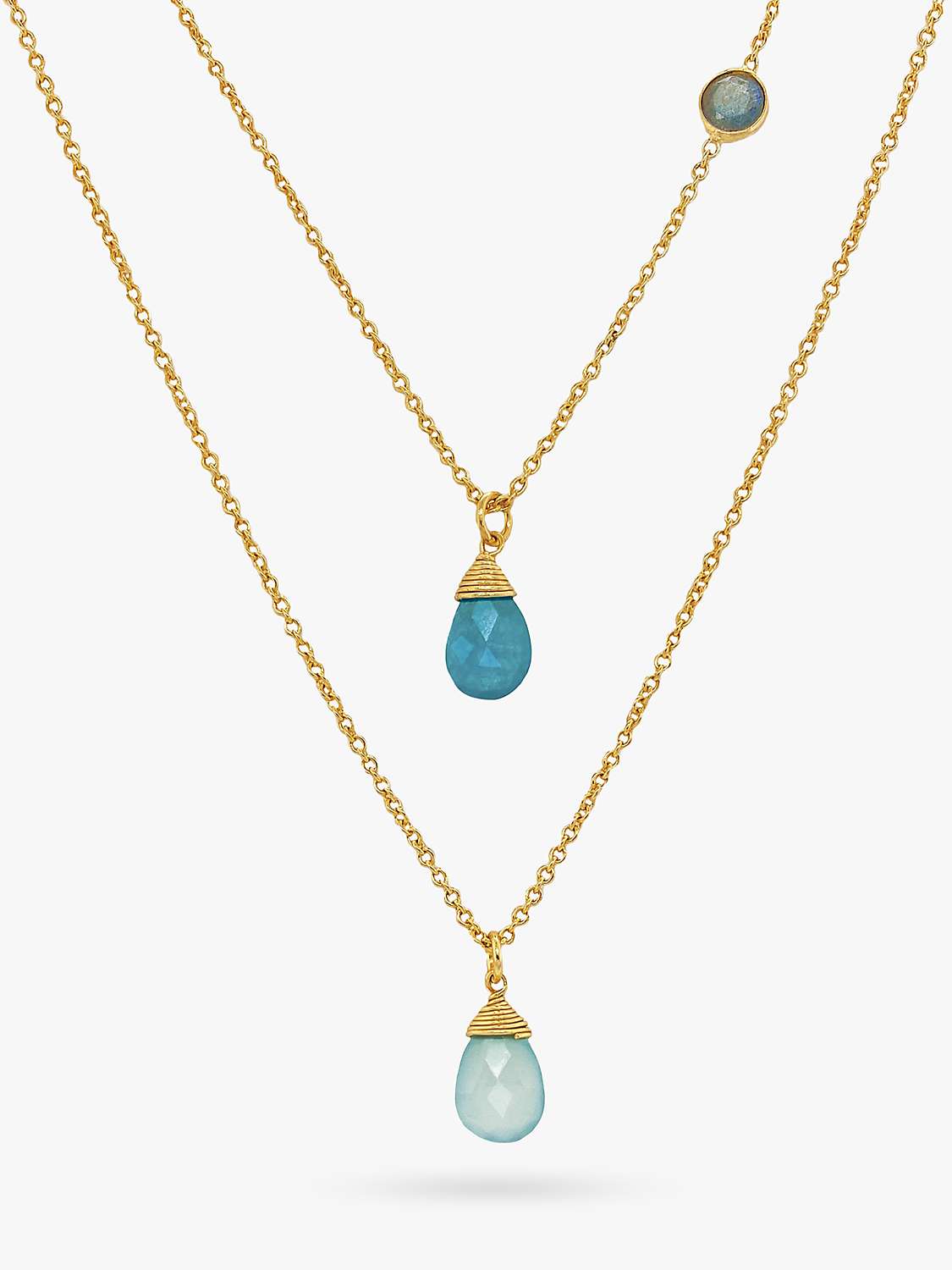 Buy Sarah Alexander Beach House Gemstone Layered Necklace, Gold Online at johnlewis.com