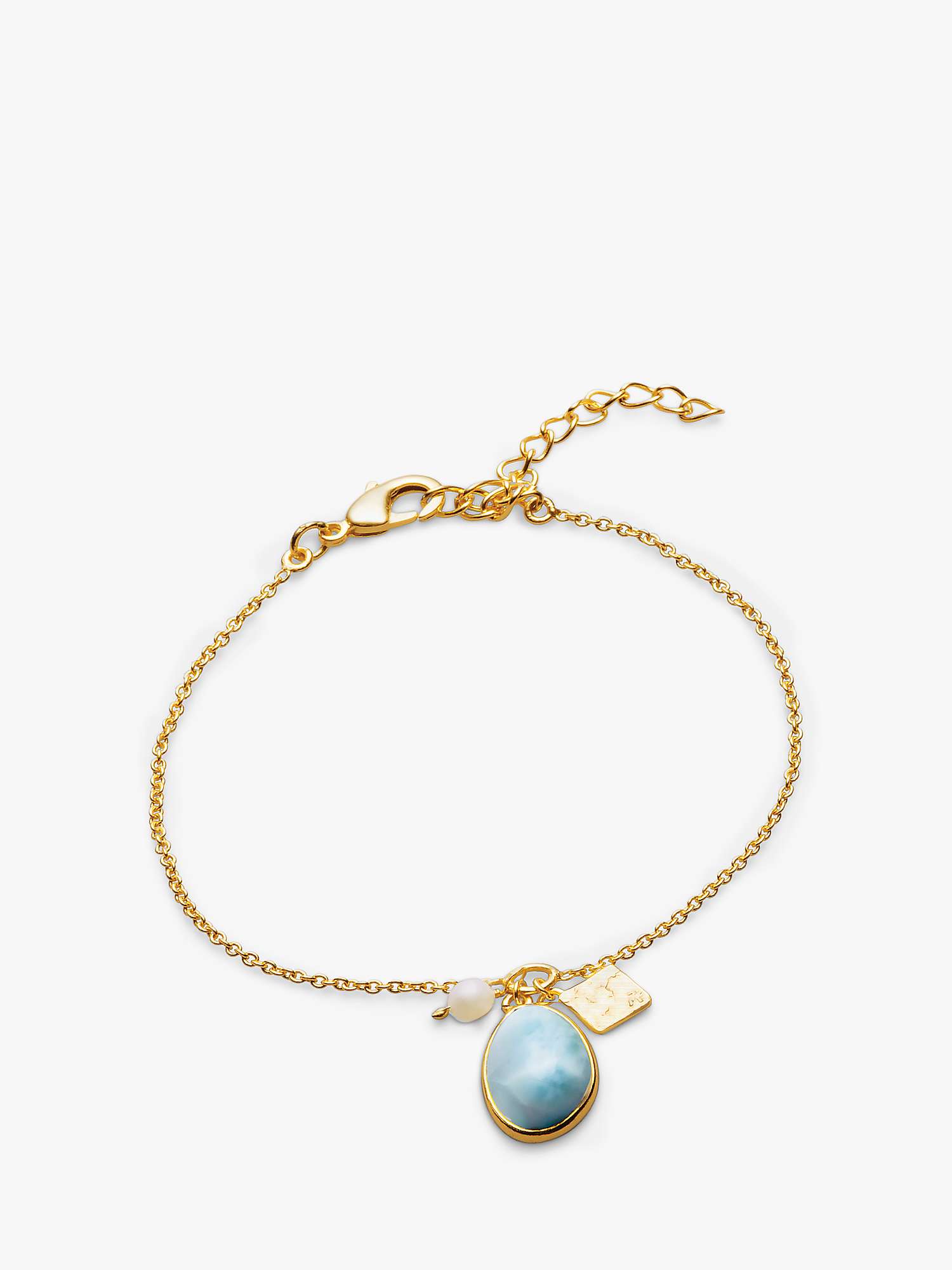 Buy Sarah Alexander Cool Tides Gemstone and Pearl Bracelet, Gold Online at johnlewis.com