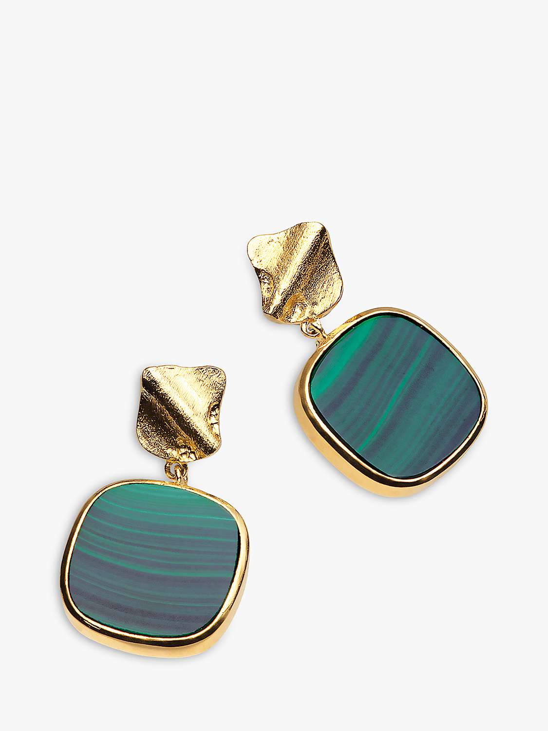 Buy Sarah Alexander Cape Verde Gemstone Drop Earrings, Gold Online at johnlewis.com