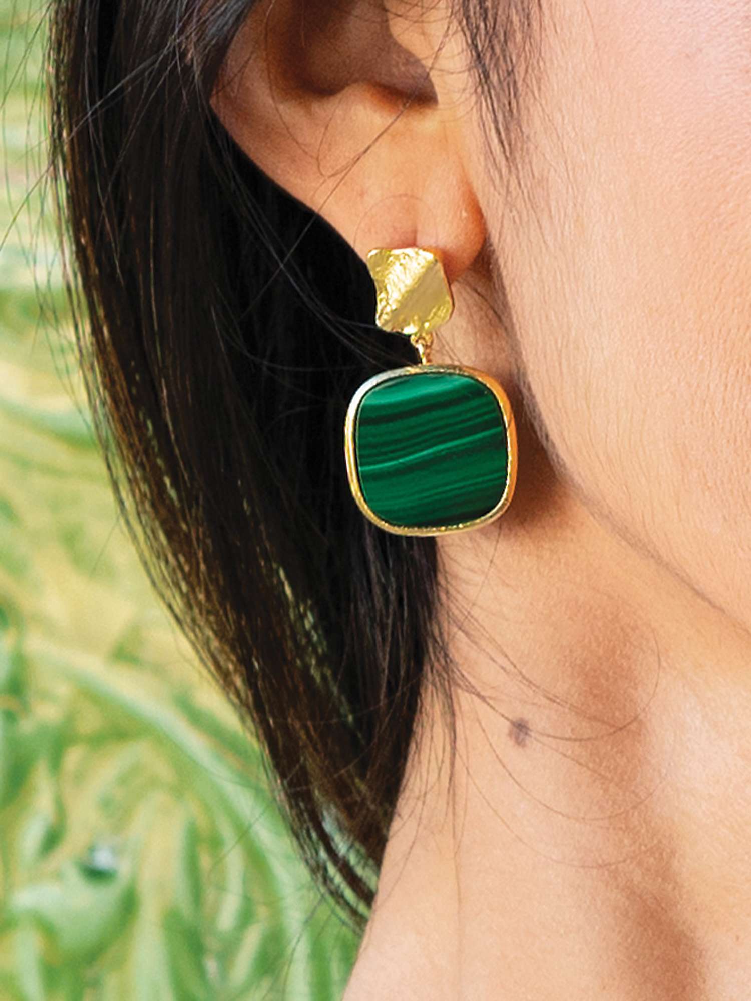 Buy Sarah Alexander Cape Verde Gemstone Drop Earrings, Gold Online at johnlewis.com
