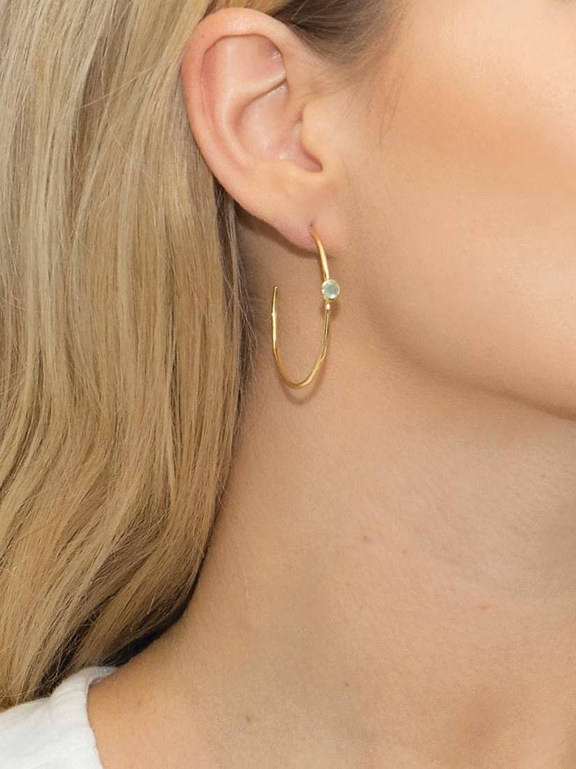 Buy Sarah Alexander Oracle Gemstone Hoop Earrings, Gold Online at johnlewis.com
