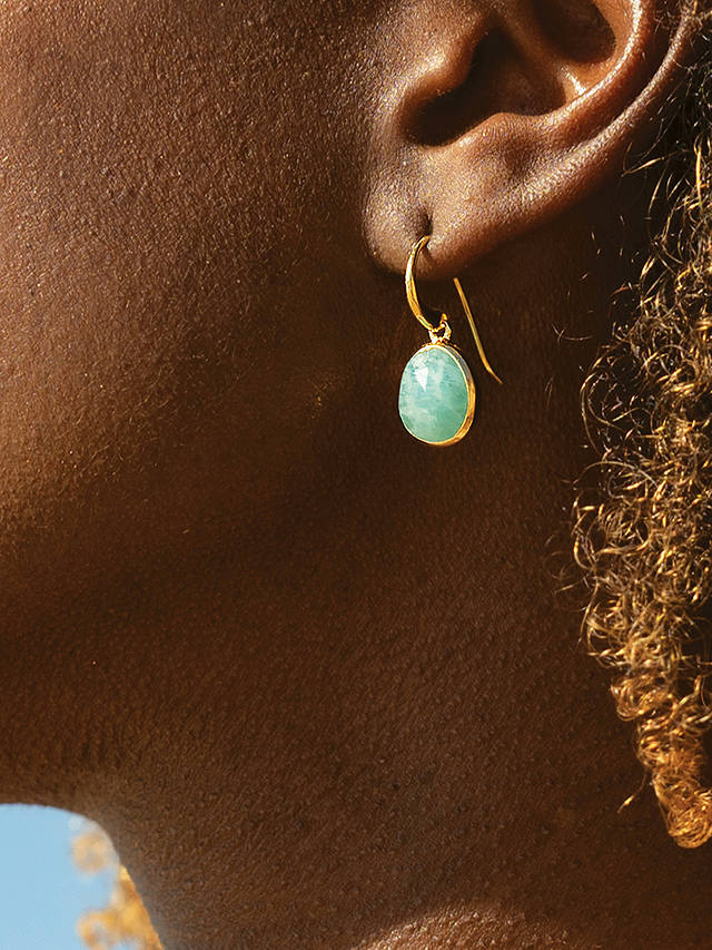 Sarah Alexander Tangiers Gemstone Drop Earrings, Gold