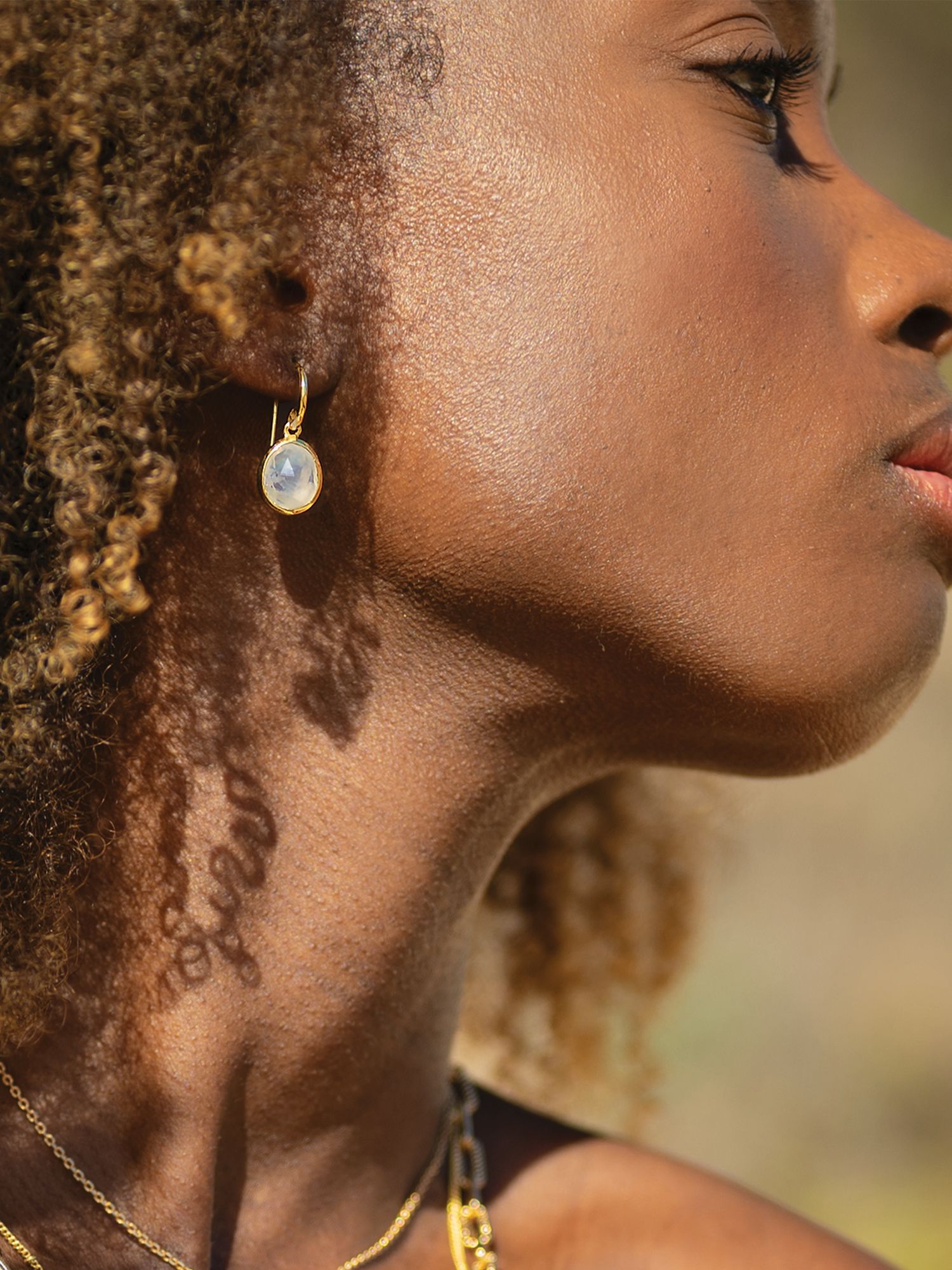 Sarah Alexander Antigua Gemstone Drop Earrings, Gold