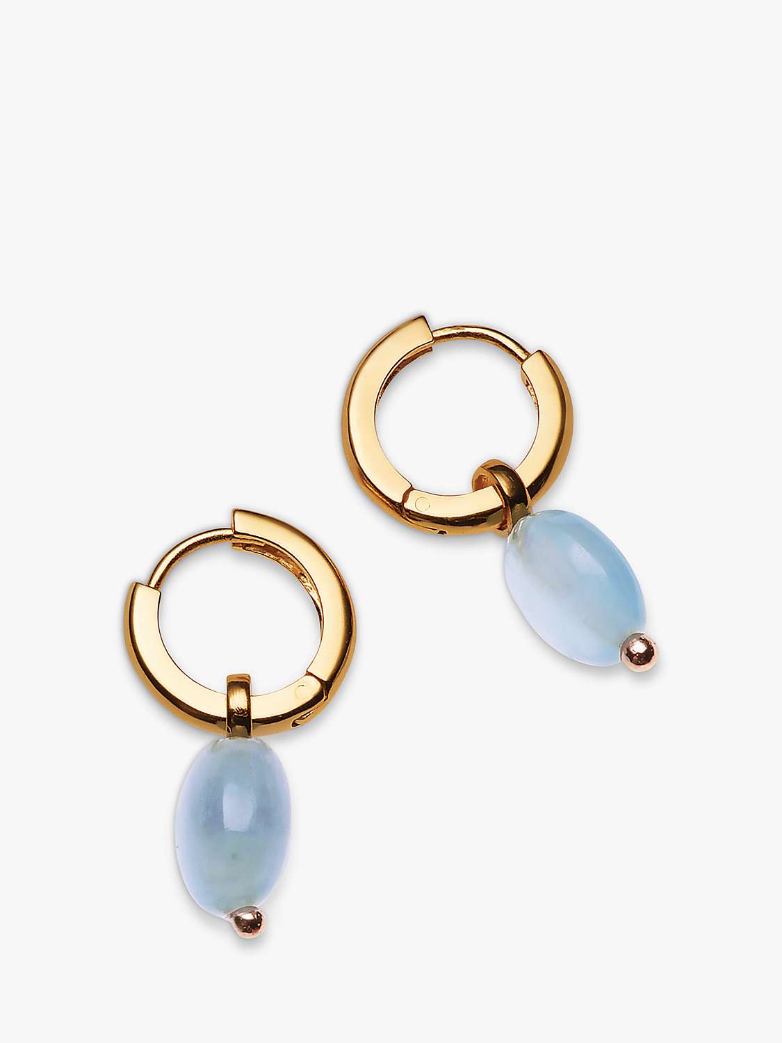 Buy Sarah Alexander Baja Gemstone Huggie Hoop Earrings, Gold Online at johnlewis.com