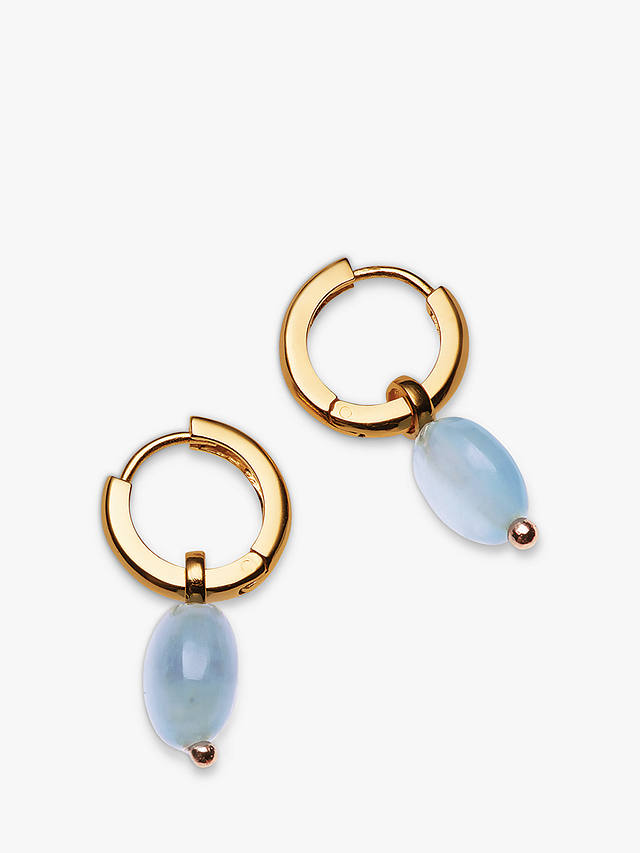 Sarah Alexander Baja Gemstone Huggie Hoop Earrings, Gold